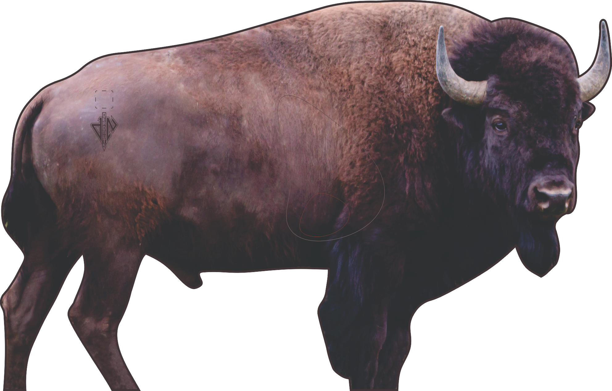 2D Mike Bison Broadside Target