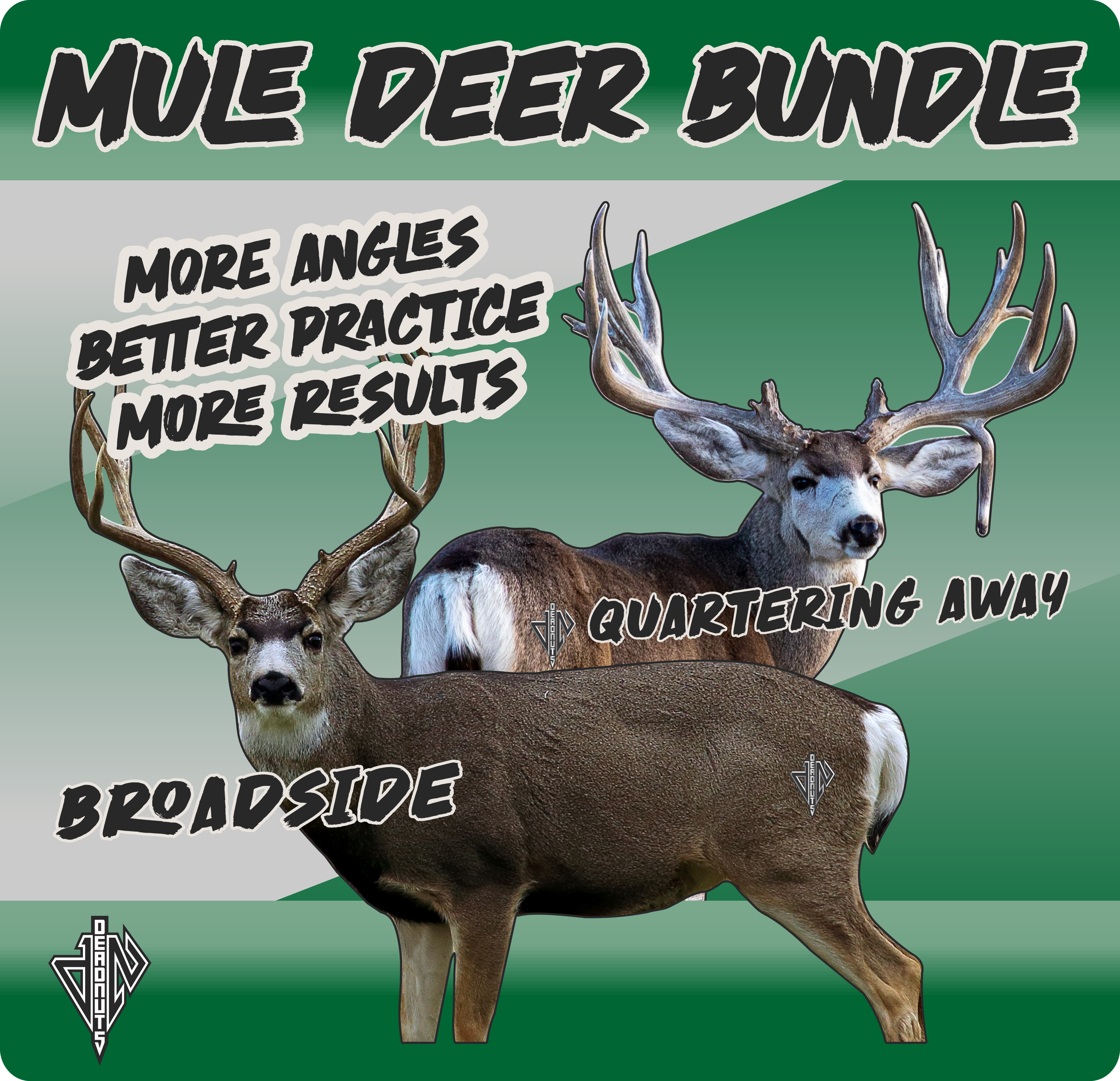 Mule Deer Bundle (Broadside Mule Deer, Quartering Away Mule Deer)