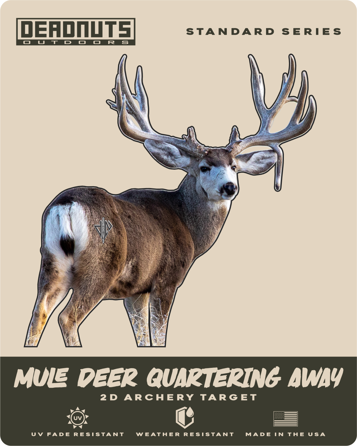 2D Mule Deer Quartering Away Target