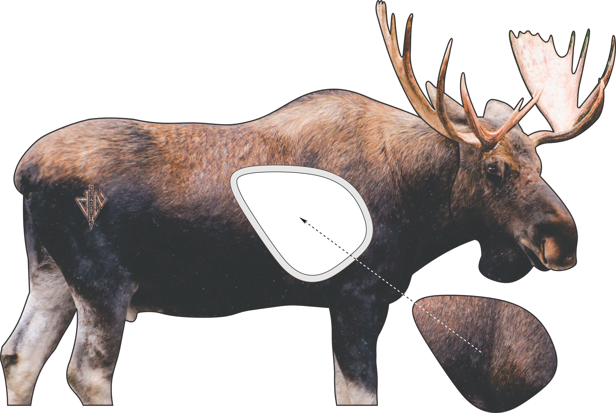 2D "Marty" Moose Target