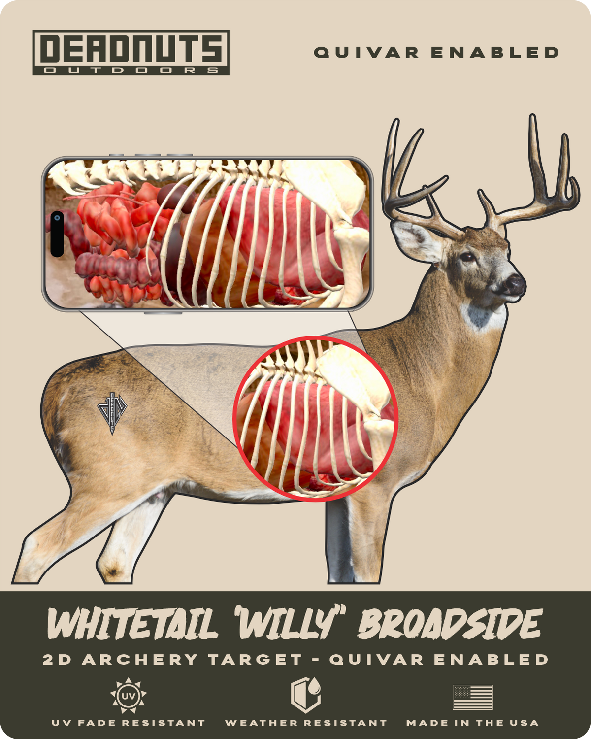 2D Whitetail "Willy" Broadside Target