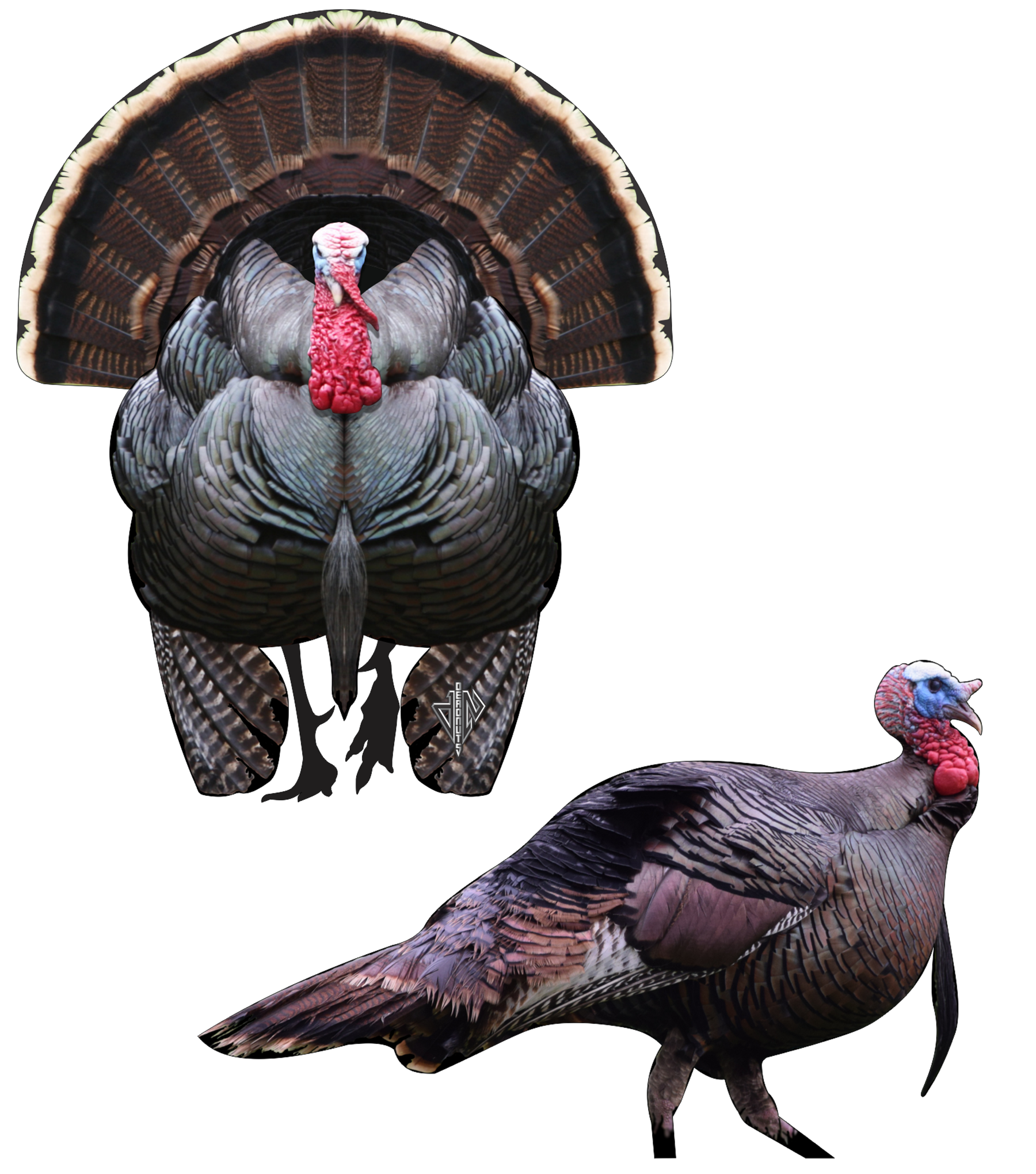 2D Tom Turkey Frontal & Broadside Targets Combo Pack