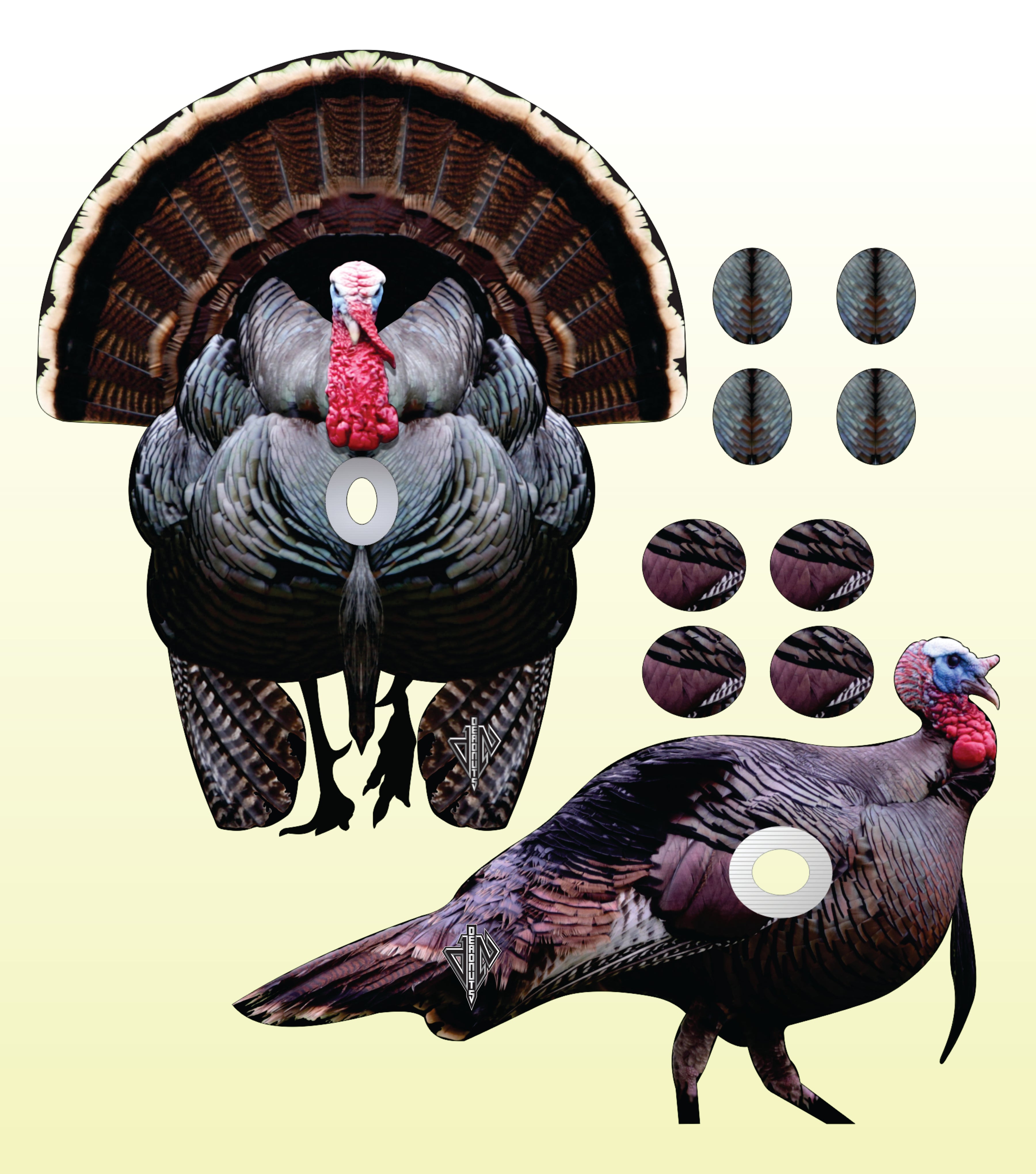 2D Tom Turkey Frontal & Broadside Targets Combo Pack