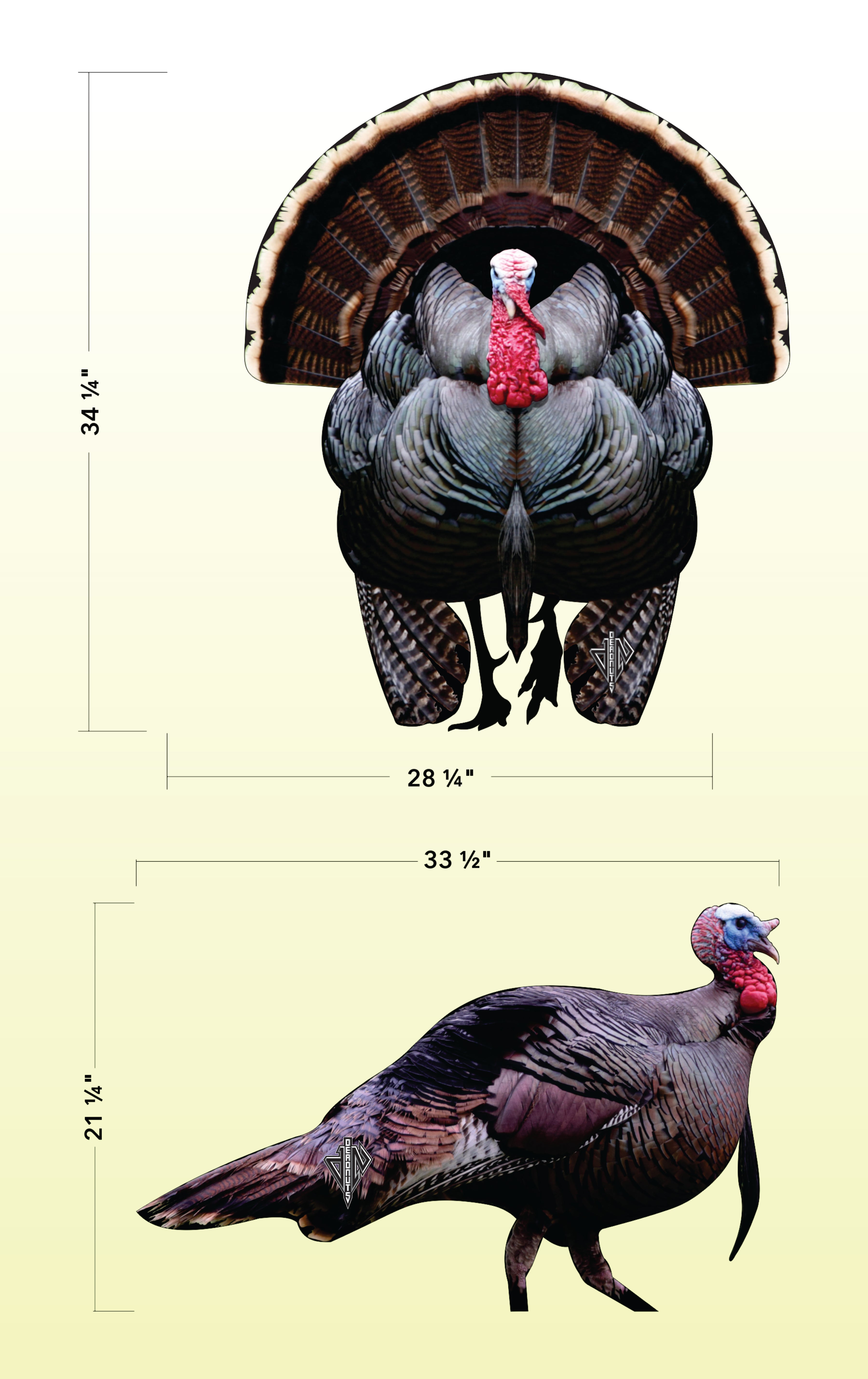 2D Tom Turkey Frontal & Broadside Targets Combo Pack