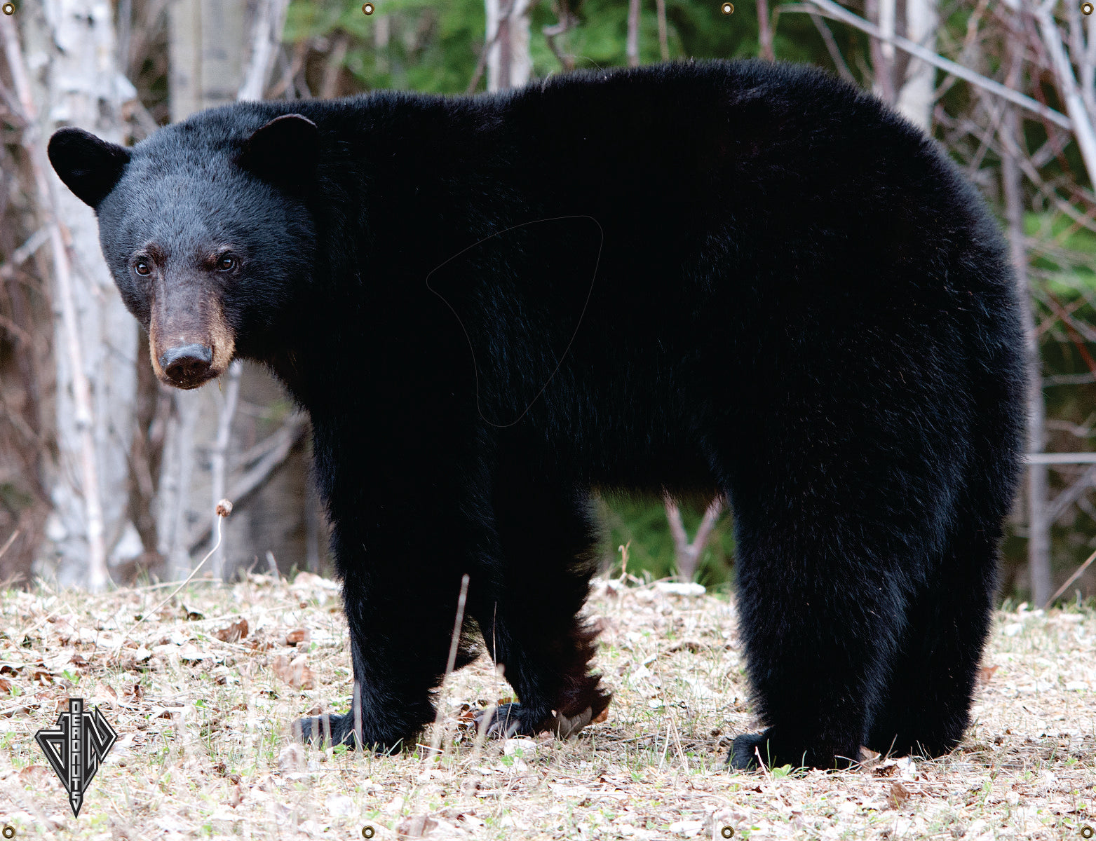 Deadnuts Black Bear Broadside Lifesize Banner Target