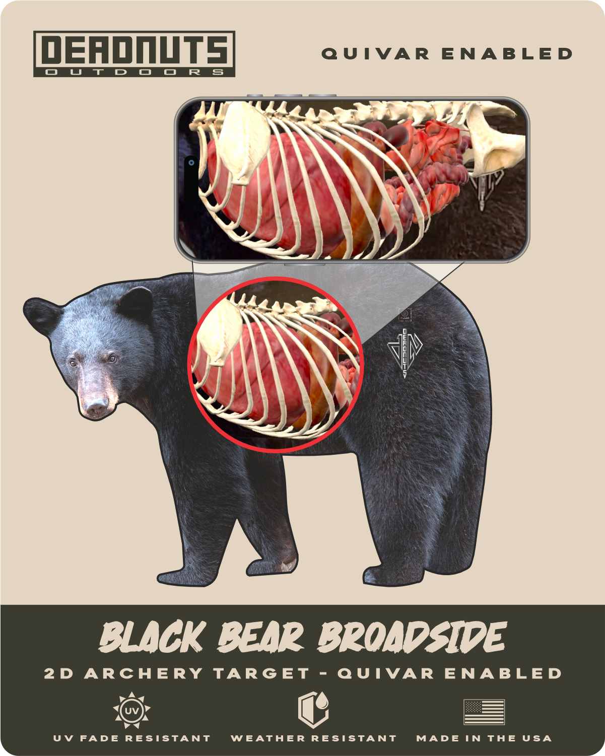 2D Black Bear Broadside Target