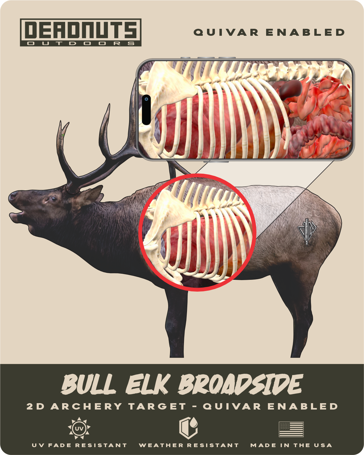 2D Bull Elk Broadside Target