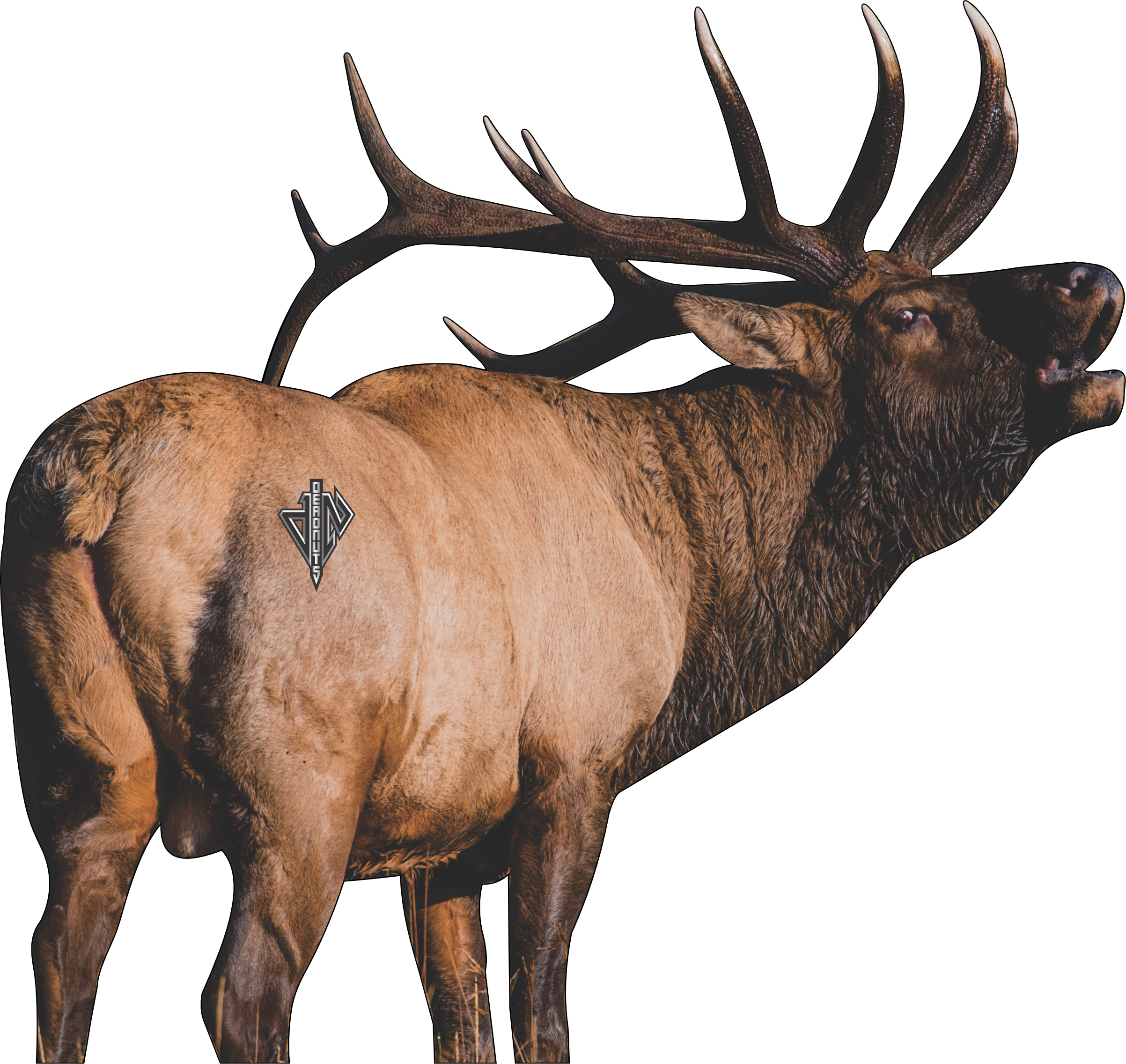 2D Bull Elk Quartering Away Target