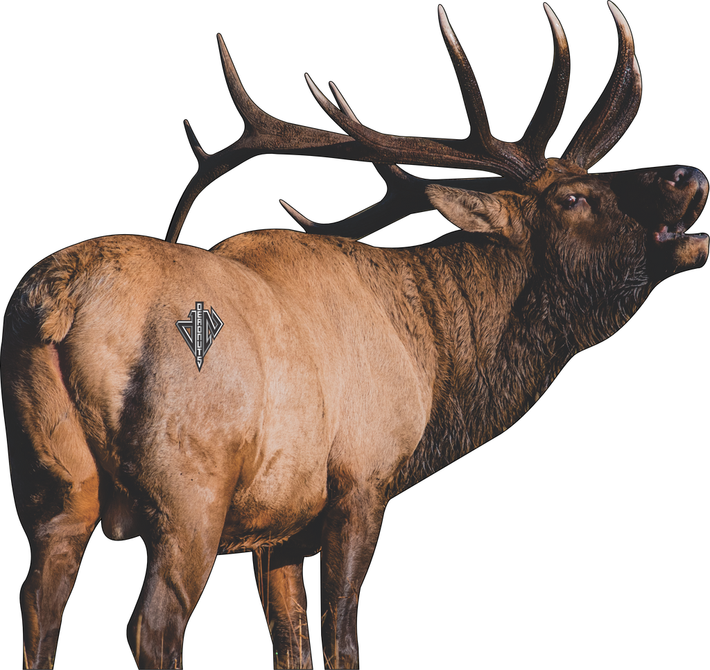 2D Bull Elk Quartering Away Target