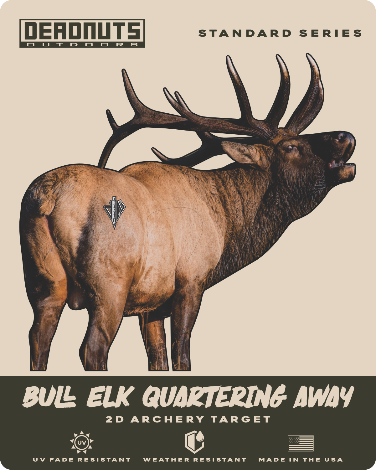 2D Bull Elk Quartering Away Target