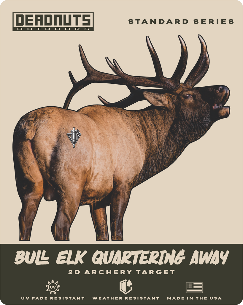 2D Bull Elk Quartering Away Target