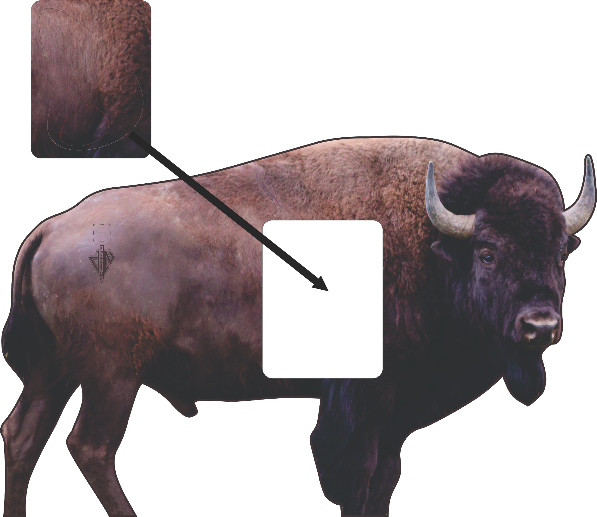 2D Mike Bison Broadside Target