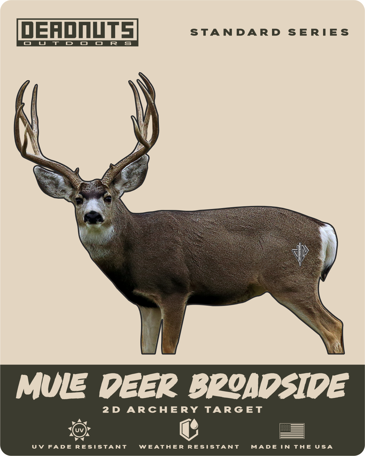 2D Mule Deer Broadside Target
