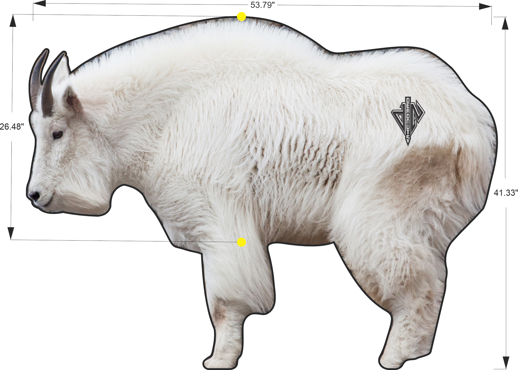 2D "Billy" Mountain Goat Broadside Target