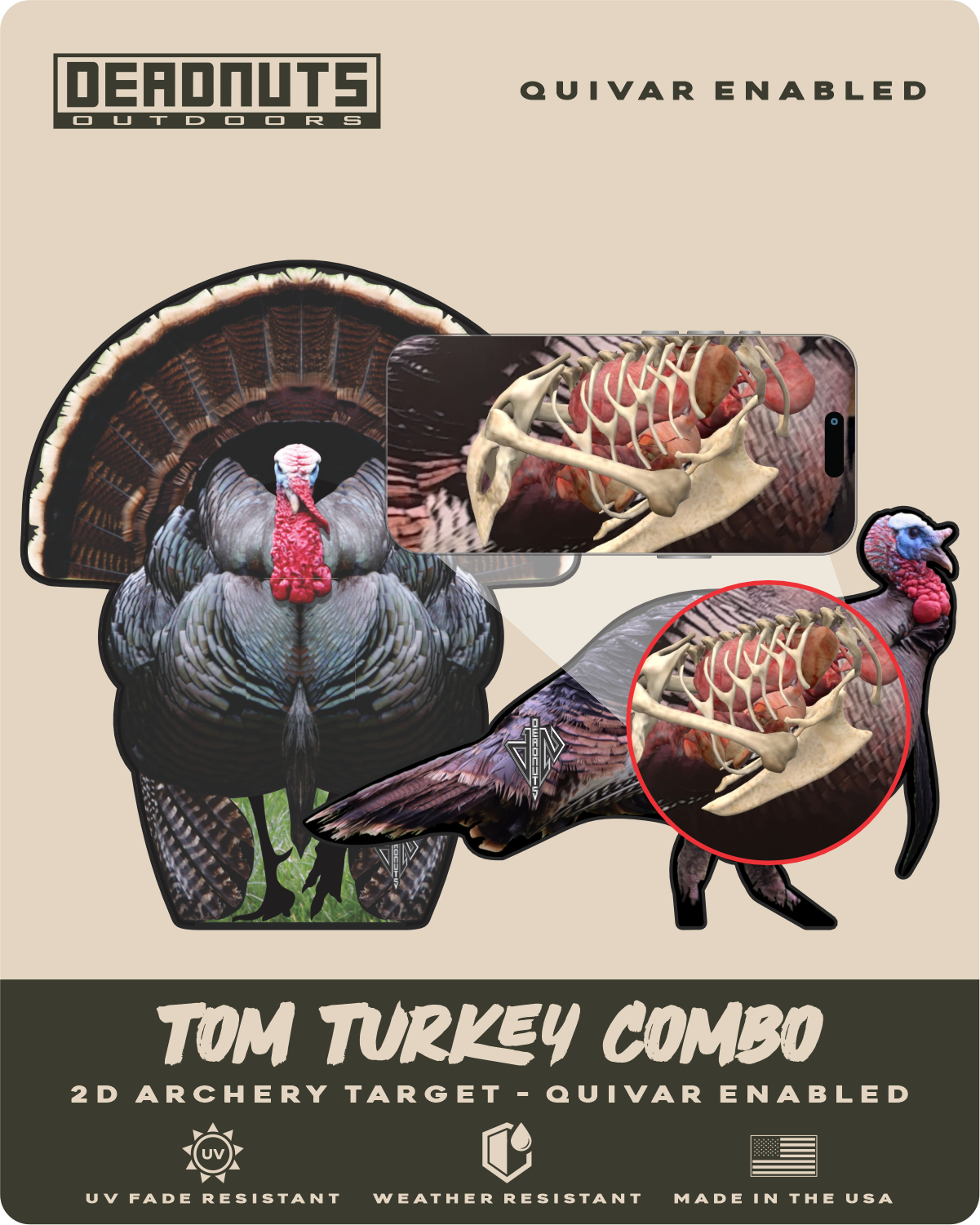 2D Tom Turkey Frontal & Broadside Targets Combo Pack
