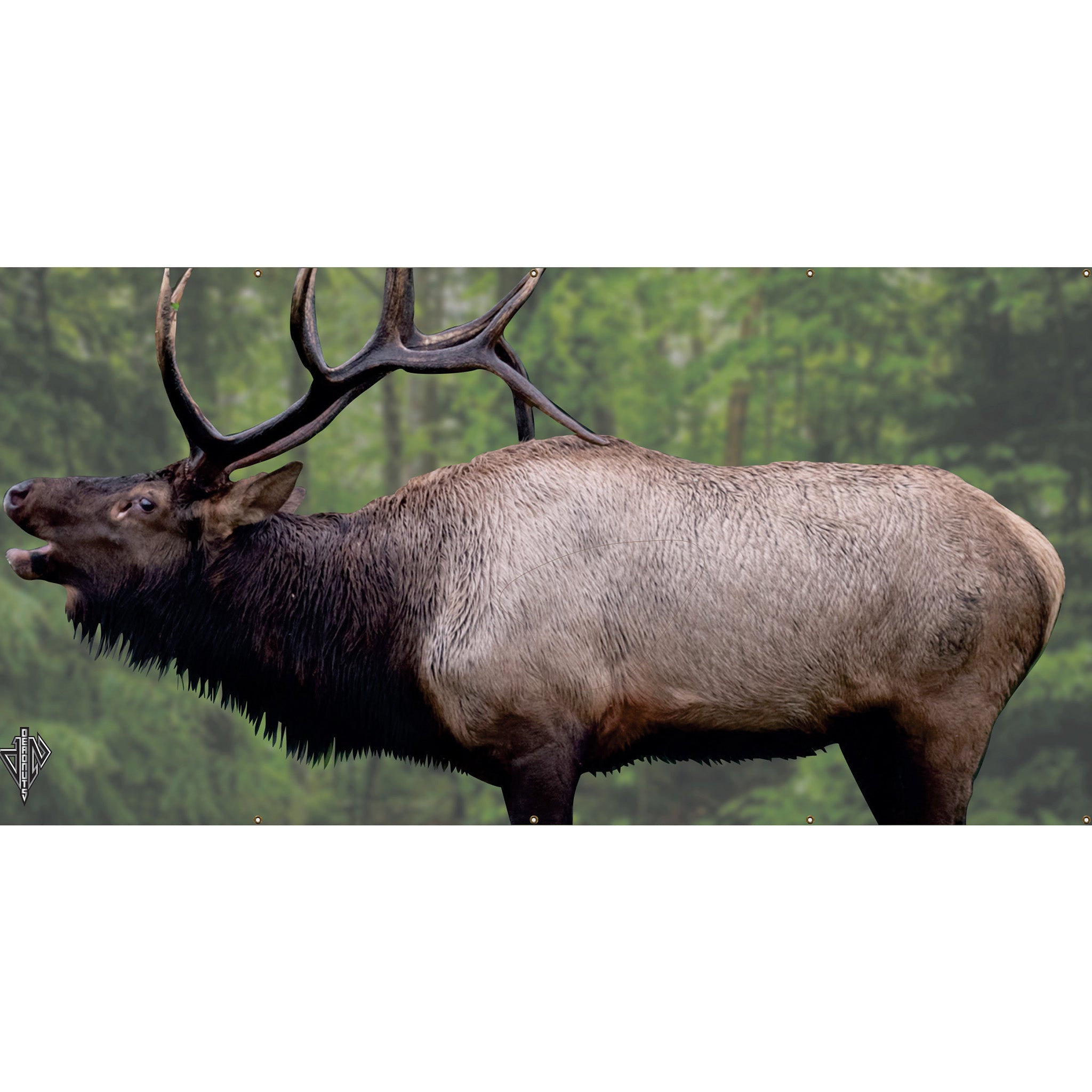 Deadnuts Bull Elk Broadside Lifesize Banner Target